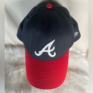 Atlanta Braves Ball Cap- Genuine Merchandise Black Cap with Red Accents